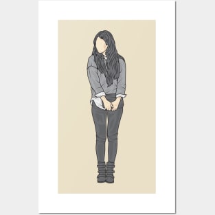 Korean Girl Moon Collection Posters and Art